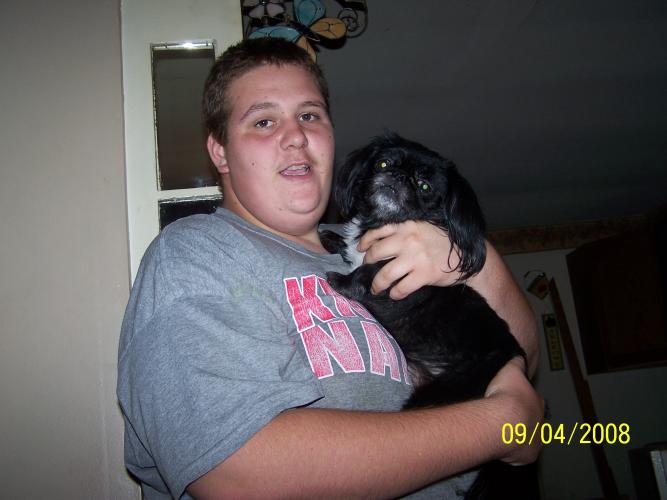 grandson(RUSTY)and granddog(SAM)